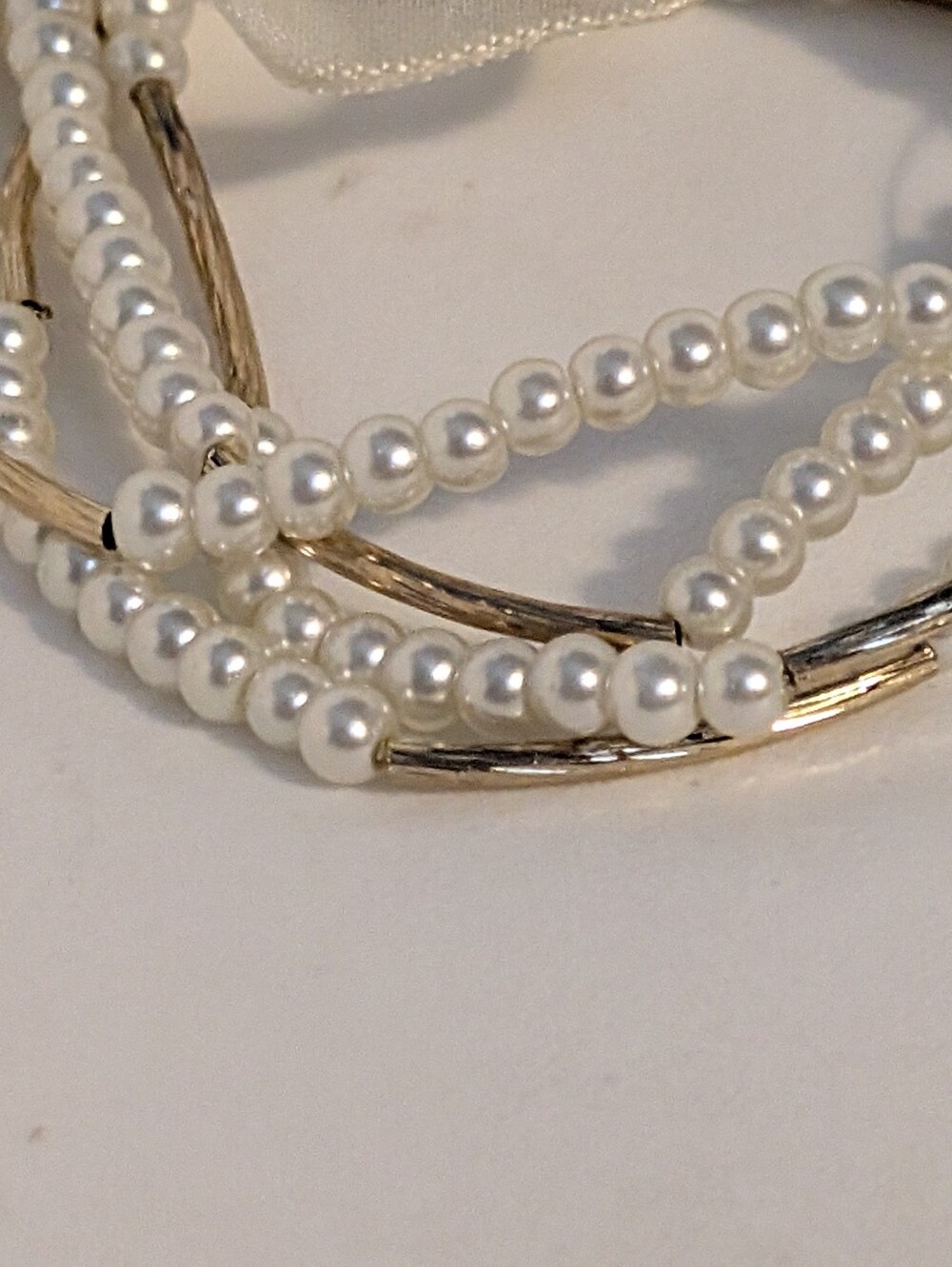 Altr'd State Stretch Beaded Bracelet Pearl - Picture 3 of 5